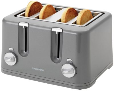Cookworks 4 Slice Toaster - Grey.